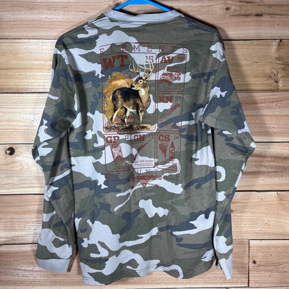 Columbia Camo Elements Graphic Long Sleeve, Mens M, performance hunting gear